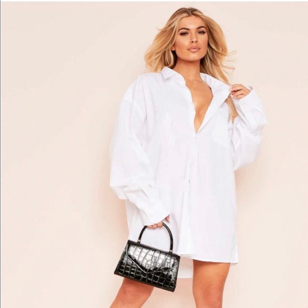 NWT MISSY EMPIRE Oversized Button Down Shirt Dress